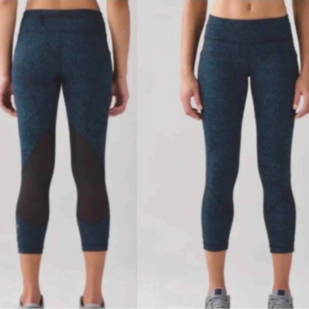 Lululemon Women's Shatter Weave
Mesh Pace Rival Crop Leggings Size 2 - Picture 4 of 12